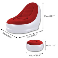 Canapé Gonflable Floqué Personnalisé de Gros, Chaise Longue Gonflable, Canapé d'Air Confortable Gonflable avec Béquille