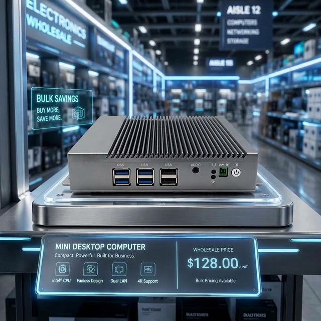 EVUC Embedded Industrial Pc  Mini PC, Fanless Pc ,Intel 12th Gen 4-Core N100 with Win10 11 Linux Os Desktop Personal Computer