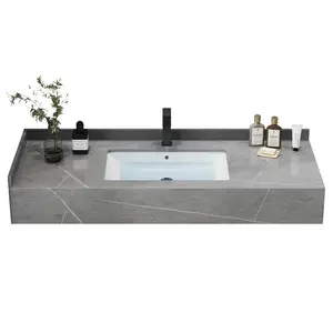 Sintered marble sink Italy pattern Artificial stone bathroom sink rectangular washing bowl white black lavatories