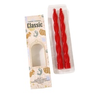 Ensemble de bougies de mariage en cire mélangée colorée de style européen, sans fumée, en spirale, longues, semi-artisanales, créatives et romantiques pour la maison
