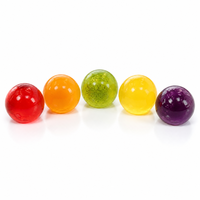 Boules de gelée de fruits souples et translucides, aspect fruité, 5 couleurs variées, jouets de bureau apaisants