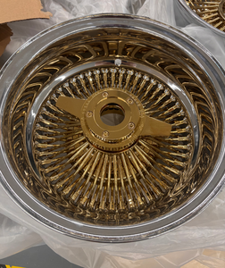 Rines Dayton Styles 13/14/15 de Acero Cromado Invertido / Triple Dorado / Totalmente Dorado 5x114.3, Diseño Cóncavo, Ajuste Universal - Product Image 3