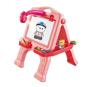3in1粉红色素描板儿童项目跟踪和绘图投影仪机器玩具