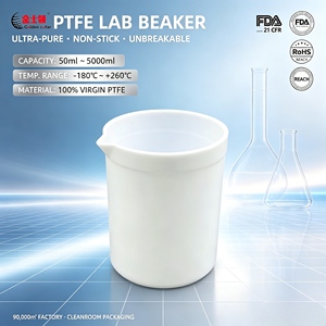 Vaso <span class=keywords><strong>de</strong></span> <span class=keywords><strong>Laboratorio</strong></span> <span class=keywords><strong>de</strong></span> PTFE Virgen <span class=keywords><strong>de</strong></span> Alta Pureza, 10ml-5000ml, Resistente a Ácidos y Álcalis, Antiadherente, Recipiente <span class=keywords><strong>de</strong></span> <span class=keywords><strong>Laboratorio</strong></span> para Análisis Químicos - Product Image 1
