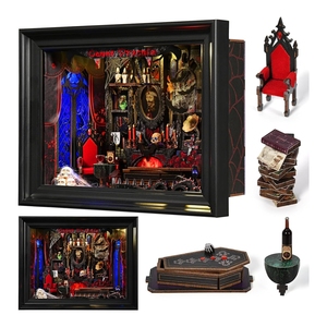 Hamaileon - Kit de Manualidades para Crear un Rincón de Lectura con Diseño de Drácula, Castillo Gótico en Miniatura 3D, Venta Directa de Fábrica para Tiendas de Regalos, Halloween - Product Image 1