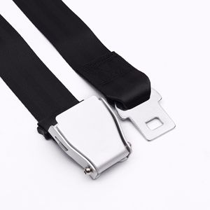 Ceinture de sécurité en alliage d'aluminium à deux points pour avion, mise à niveau et rénovation, sangle en polyester noire - Product Image 2