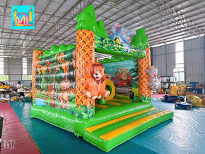 Jungle Commerciële Opblaasbare Combo Unisex Kinder Springkasteel Buiten Opblaasbare Springkussen voor Verhuur Trampoline - Product Image 5