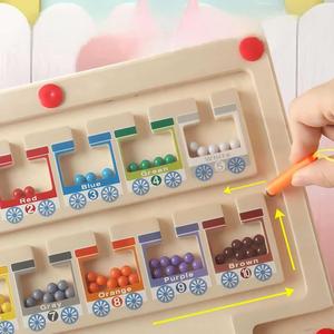 Jouets Montessori Train Stylo d'écriture Jeu de labyrinthe à billes Jeu de tri des couleurs et de comptage Planche d'opération Jouet <span class=keywords><strong>éducatif</strong></span> pour enfants - Product Image 3
