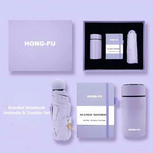 Coffret Cadeau Promotionnel d'Entreprise : Carnet en PU, Parapluie et Gobelet avec Logo Personnalisé pour Cadeaux de Bienvenue d'Affaires - Product Image 6