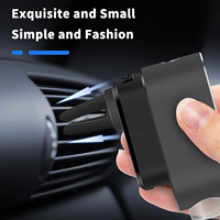 Diffuseur d'arômes de voiture ultrasonique de luxe avec 4 huiles essentielles, batterie 120 mAh, diffuseur d'aromathérapie pour voiture, clip de ventilation