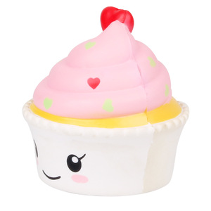 Cartoon Pu Foam Cherry Cupcake <b>Squishy</b> Toy For Kids 2 4 Years Unisex Fidget Toy Decorative Gift - Product Image 1