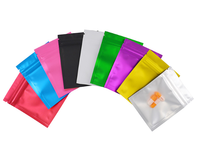Pochette Doypack en Aluminium Mylar Colorée (Noir Mat, Blanc, Rose, Bleu) avec Fenêtre, Fermeture Ziplock, Épaisseur 80 Microns, Anti-Humidité pour Emballage