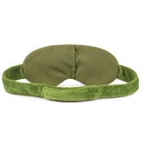 Masque pour les yeux amusant en forme de grenouille verte pour adultes et enfants, masque de sommeil amusant pour les yeux en forme de grenouille avec les yeux ouverts et fermés