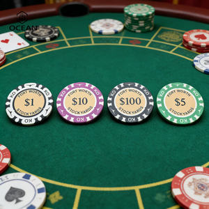 Jetons de poker professionnels en céramique de 14g, gravés, vierges, fabriqués en Chine - Product Image 6