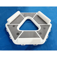 Dock flottant modulaire gonflable directement de l'usine, système de quai gonflable hexagonal en PVC DWF pour les sports nautiques