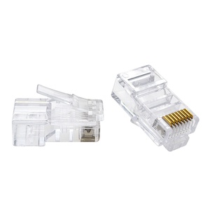 Conector UTP <span class=keywords><strong>RJ45</strong></span> Cat5 Cat6 8P8C Sin Blindaje, Carcasa de PC, Conexiones de Cableado - Product Image 1