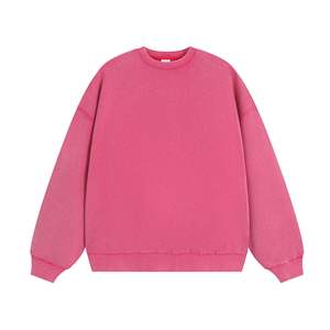 High Quality 370 Grams Cotton Acid Wash Vintage Pullover <b>Sweatshirt</b> Custom Logo Oversized - Product Image 4