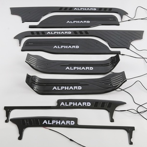 WZXD New Arrival <b>Car</b> LED Door Sill Guards Stainless Steel Door Sill Plate Black Silver 2016-2019 for - Product Image 2
