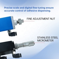 Vanne à aiguille pneumatique pour distribution de liquide unique, machine de distribution d'adhésif UV, moteur contrôlé par PLC, acier inoxydable, 220V, 1