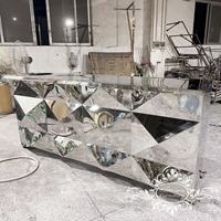 Argent En Acier Inoxydable Brillant Original Couleur Haute Bar Tables De Cocktail Événements De Mariage Seau À Glace Meubles