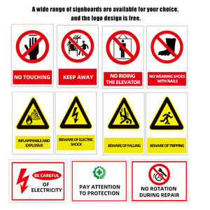 ป้ายบอกความเสี่ยงไฟฟ้าช็อตไฟฟ้าแรงดัน35kV สูงป้ายเตือนความปลอดภัย - Product Image 3