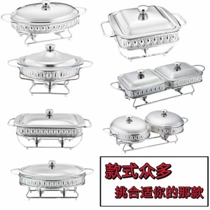 เตาบุฟเฟ่ต์สแตนเลสทรงสี่เหลี่ยม ดีไซน์เก็บความร้อน สำหรับร้านอาหารเชิงพาณิชย์ - Product Image 1