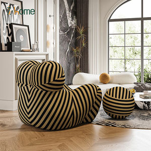 ITALIA L Mamma lên 2000 phòng khách ghế bành dầu màu xanh lá cây sọc in foarm cánh tay phòng chờ ghế và Ghế đẩu Ottoman - Product Image 6