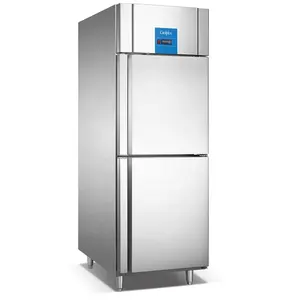 Commerical Double Door Big Fridge Standing Pizza Freezer Stainless Steel Upright Refrigerator for Restaurant