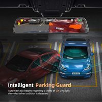 Vantrue — caméra de tableau de bord d30h, dashcam 360, avant et arrière, matière magnétique, 4k