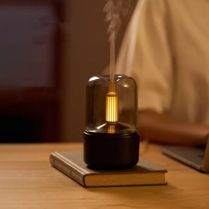 Diffusore di Aromi ad Ultrasuoni <span class=keywords><strong>per</strong></span> Casa e Ufficio, Umidificatore d'Aria Profumato con Effetto Candela - Product Image 3