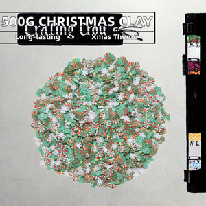 500g de décorations <span class=keywords><strong>en</strong></span> argile MINGLI durables pour Noël, idéales pour la décoration intérieure, les cartes DIY <span class=keywords><strong>en</strong></span> résine, le scrapbooking et les loisirs créatifs avec slime - Product Image 3