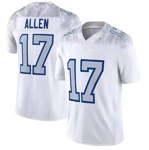 Camiseta de Fútbol Americano Unisex # 17 Josh Allen # 4 James Cook III # 0 Keon Coleman Blanco Sublimado Transpirable 100% - Product Image 2