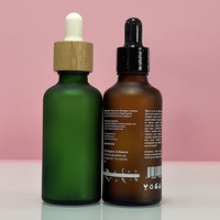 Flacon d'huile essentielle noir givré de 5 à 100 ml, flacon compte-gouttes en verre de 5 ml, flacon distributeur cosmétique de 30 ml