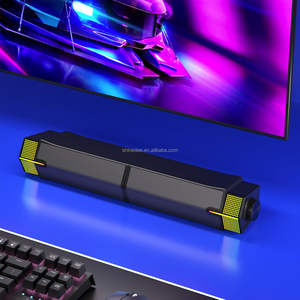 HiFi 2-in-1 Wired Loud Stereo Subwoofer Game Home Theater System with One USB <strong>Computer</strong> DC Power <strong>Source</strong> RGB LED Lighting Soundbar - Product Image 1