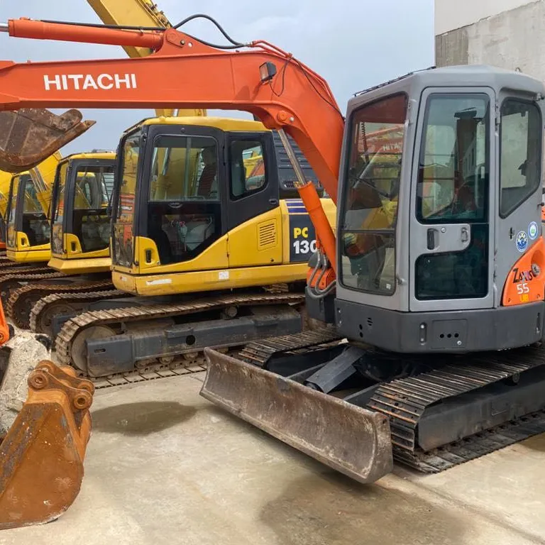 Используемые мини-экскаваторы HITACHI ZX55UR 5,5 т гусеничный землекопатель небольшой ковш железнодорожная строительная техника продается в Африку