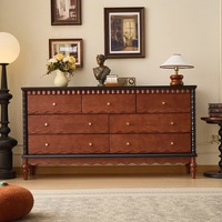 Commode de luxe en chêne massif multicouche de style américain pour chambre à coucher, entrée ou pied de lit