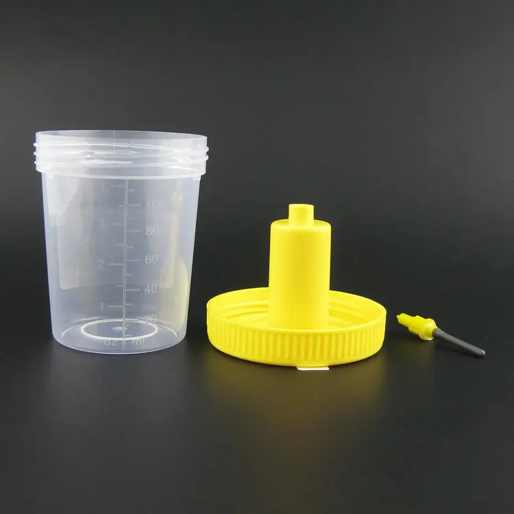 80,90,120ml使い捨てプラスチック病院真空男性尿サンプル容器実験室用