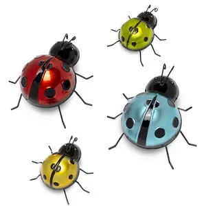 Newart metal decor wholesale 3d art leather pictures for living room decoration wall panels ladybug manufacturers for sale