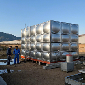 Réservoir d'eau d'hôtel en acier inoxydable de grande taille, 500 mètres cubes, isolation de qualité alimentaire, 220V, 3000L/heure, garantie de 3 ans - Product Image 2