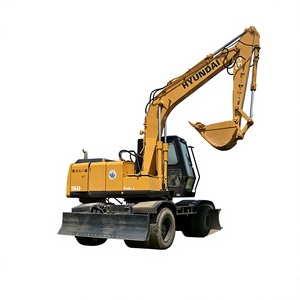 Excavadora de Ruedas Usada Hyundai Modelo 2020 de 15 Toneladas de Segunda Mano con Cucharón de Excavación Amarillo - Product Image 5