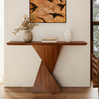 Console d'entrée moderne en bois massif, style italien, luxe léger, super étroite, noire, meubles de salon