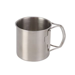 Ys512 Custom Mountaineering 304 <b>Camping</b> <b>Cup</b> Stainless Steel Outdoor Folding Sports Mug - Product Image 1