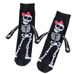 Halloween Mid-Calf <b>Socks</b> With Skeleton Pumpkin Frankenstein Design Women's <b>Breathable</b> Anime Cartoon <b>Socks</b> For Youth - Product Image 4