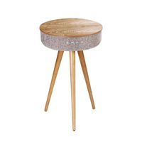 Nouvelle table basse intelligente avec chargeur sans fil, haut-parleur Bluetooth, design minimaliste moderne, meubles de salon en bois massif, compacte