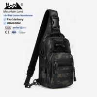 Sac à bandoulière tactique OEM ODM, sac à dos transversal, sac MOLLE EDC imperméable avec port de charge USB