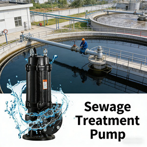 Pompe centrifuge submersible pour eaux usées, destinée au traitement des eaux sales dans l'industrie des machines de broyage et de découpe - Product Image 1