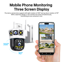 Cámara de Seguridad PTZ HiEasy de 6MP con Doble Lente y SIM 4G, Cámara CCTV Inalámbrica para Exteriores AOV, Visión Nocturna a Todo Color 24/7, Detección de Movimiento