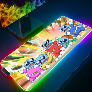 Tapis de souris de jeu RGB Poke-mons Squirtle, tapis de bureau pour PC, tapis de souris lumineux, tapis de <span class=keywords><strong>clavier</strong></span>, tapis de table avec dérivés d'anime - Product Image 3