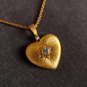 CUSTOM <b>SILVER</b> 10K/14K GOLD PLATED <b>SOLID</b> GOLD LAB GROWN DIAMOND ZICON ENGAGEMENT CLUSTER <b>NECKLACE</b> UNISEX CUTE ANNIVERSARY PARTY - Product Image 1