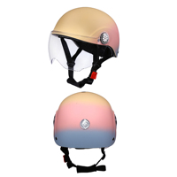 Casque de moto demi-casque scooter été quatre saisons universel homme et femme casque de sécurité scooter casque dégradé